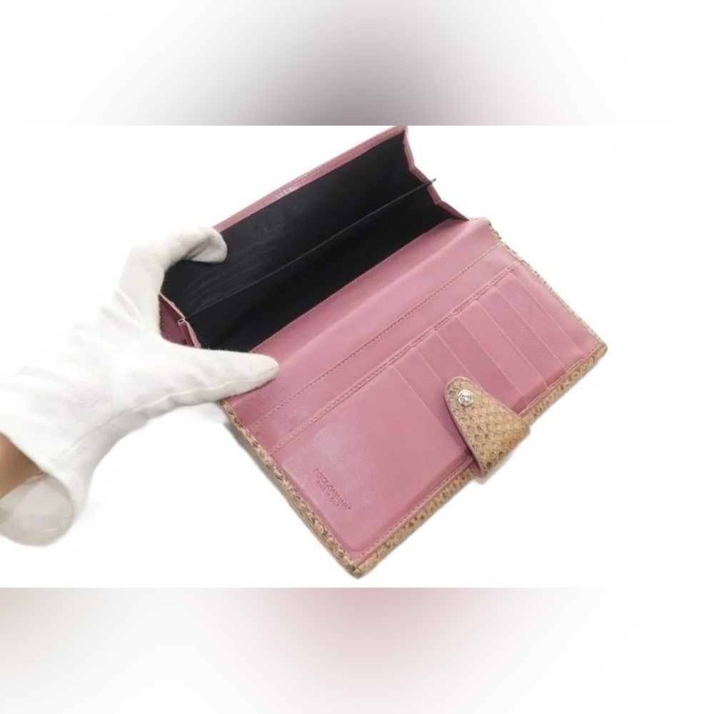 Dolce & Gabbana Multicolor Python Flap Wallet w/ … - image 6